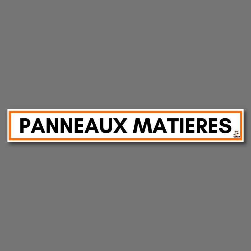 Panneau délimitations zones sur racks