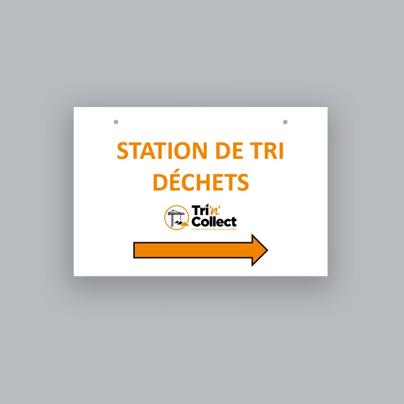 Panneau station de tri droite