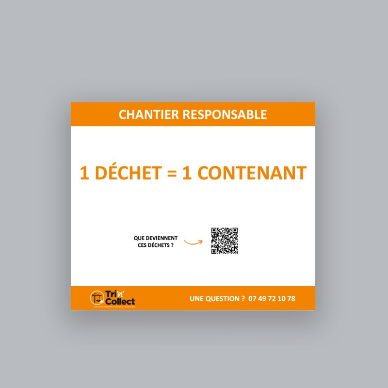 Panneau 1 déchet / 1 contenant